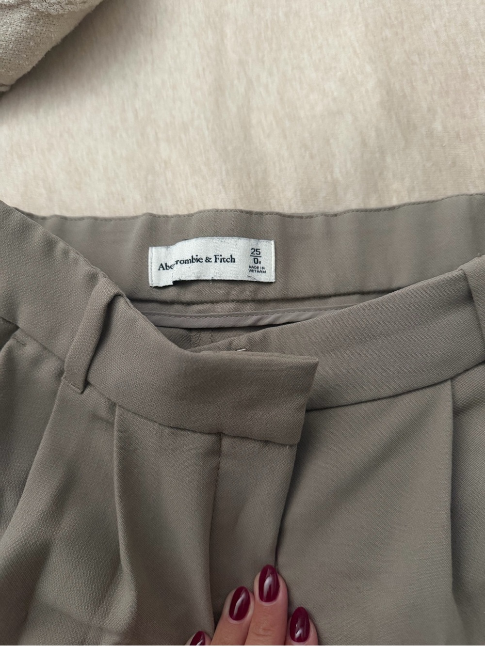 Abercrombie & Fitch Taupe Women's Tailored Trousers Sloane